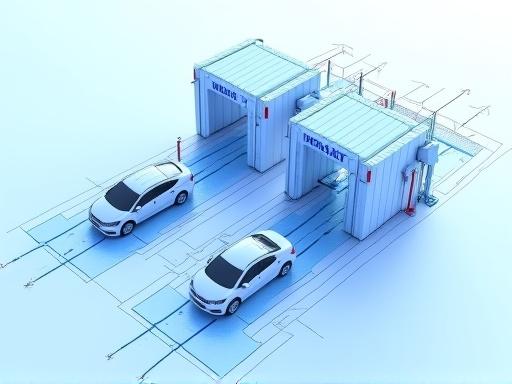 自動洗車トンネルの設計図